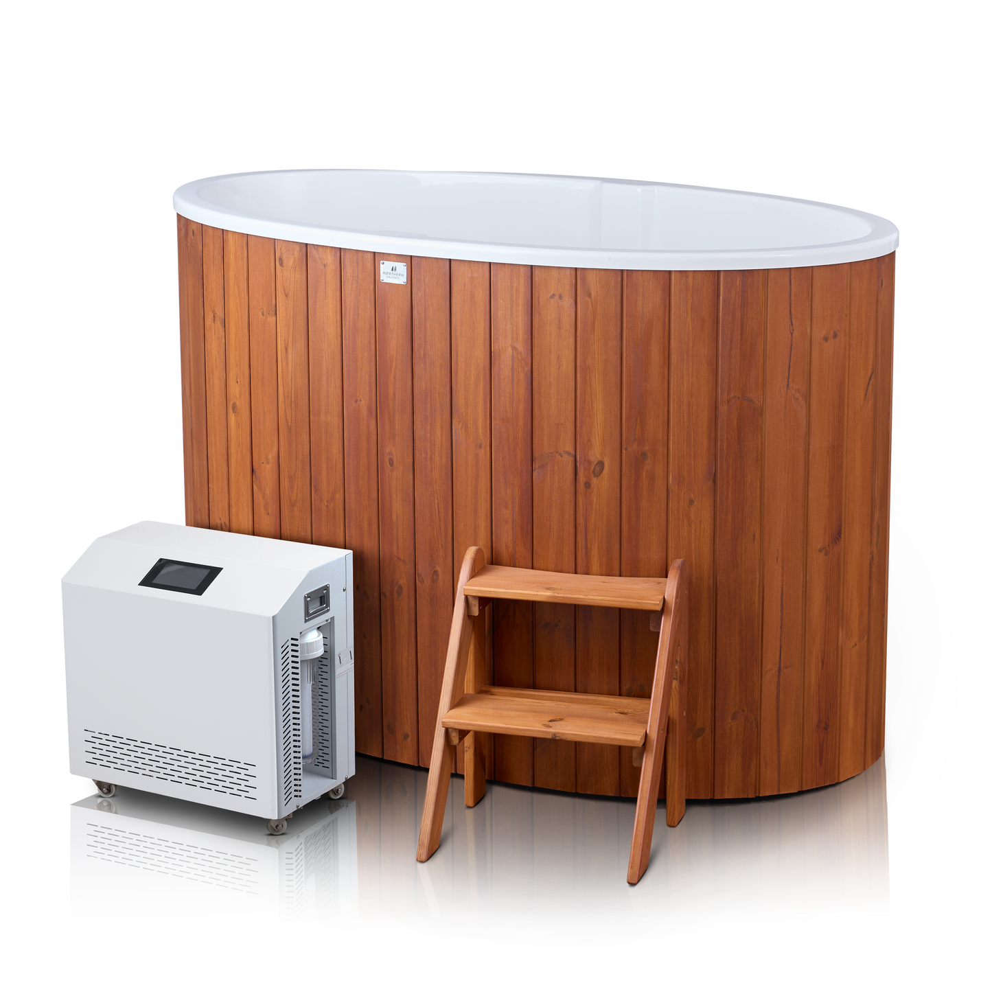 Northern Saunas - Scandinavian Oval Cold Tub (98cm) - Thermo Pine (2 People)
